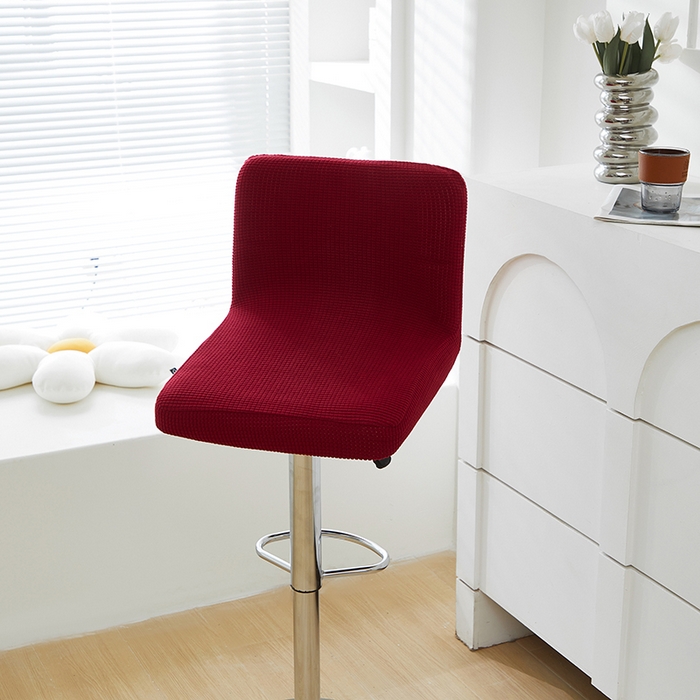 91家纺网 家纺一手货源 找家纺 共鸣沙发套 2024新款玉米绒系列椅套（高脚凳椅套） 玉米绒-酒红