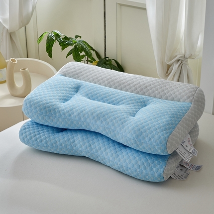 91家纺网 家纺一手货源 找家纺 （总）梵希良品家纺 2024新款夏季凉感冰豆豆牵引枕头单人护颈椎助睡眠枕芯