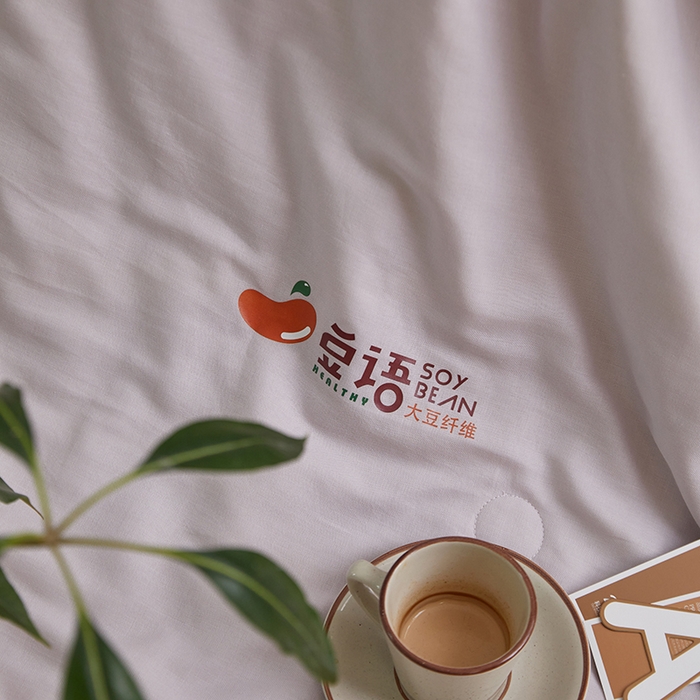 91家纺网 家纺一手货源 找家纺 梦享生活家居 2024新款A类双层纱全棉提花大豆夏被 浅紫烟