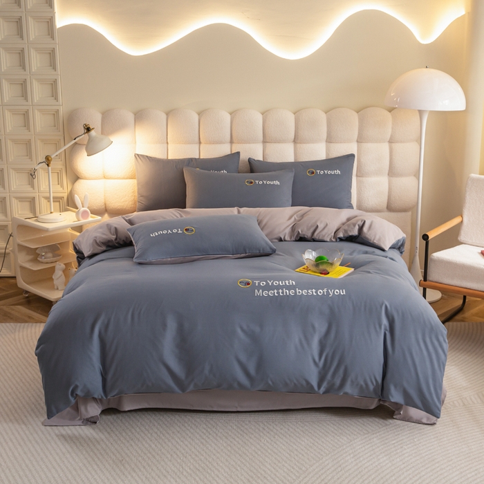 91家纺网 家纺一手货源 找家纺 （总）梦恬佳 2024新款水洗磨毛四件套