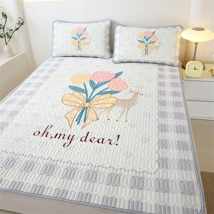 91家纺网 家纺一手货源 找家纺 （总）美丽折家纺 2025新款6mm厚大版卡通乳胶凉席