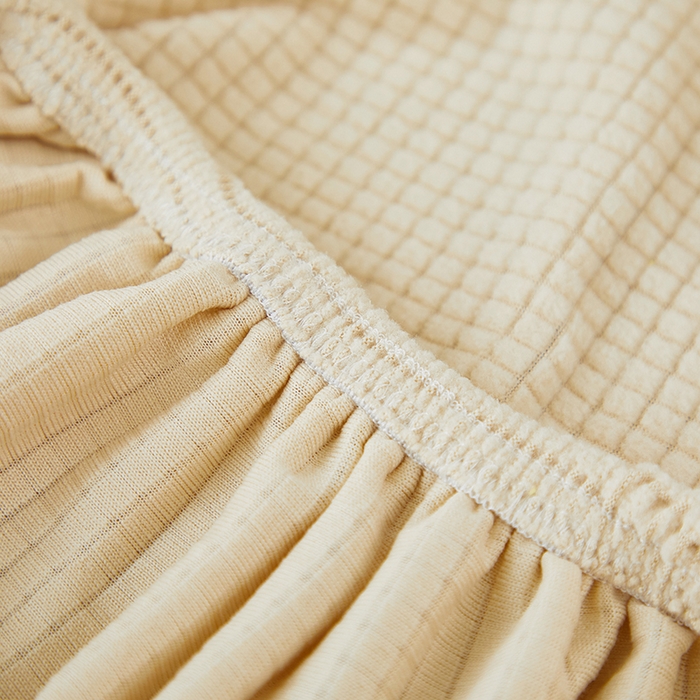 91家纺网 家纺一手货源 找家纺 共鸣沙发套 2024新款玉米绒系列椅套（短背款弧形椅套） 玉米绒-米黄