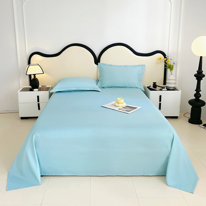 91家纺网 家纺一手货源 找家纺 首爱 2025新款竹纤维凉席三件套床单软凉席 素色-蓝