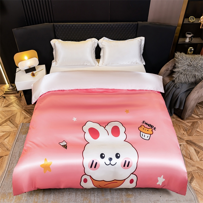 91家纺网 家纺一手货源 找家纺 2025年新款大版冰丝被套 小兔叽-大版冰丝被套