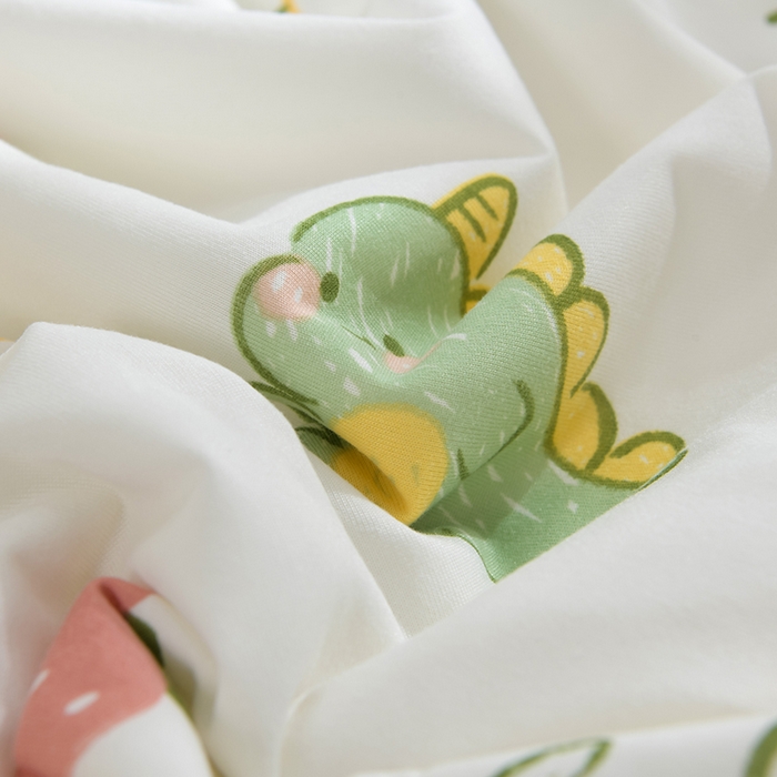 91家纺网 家纺一手货源 找家纺 圣楚家纺  2024新款A类针织棉印花夏被夏凉被空调被 恐龙宝宝