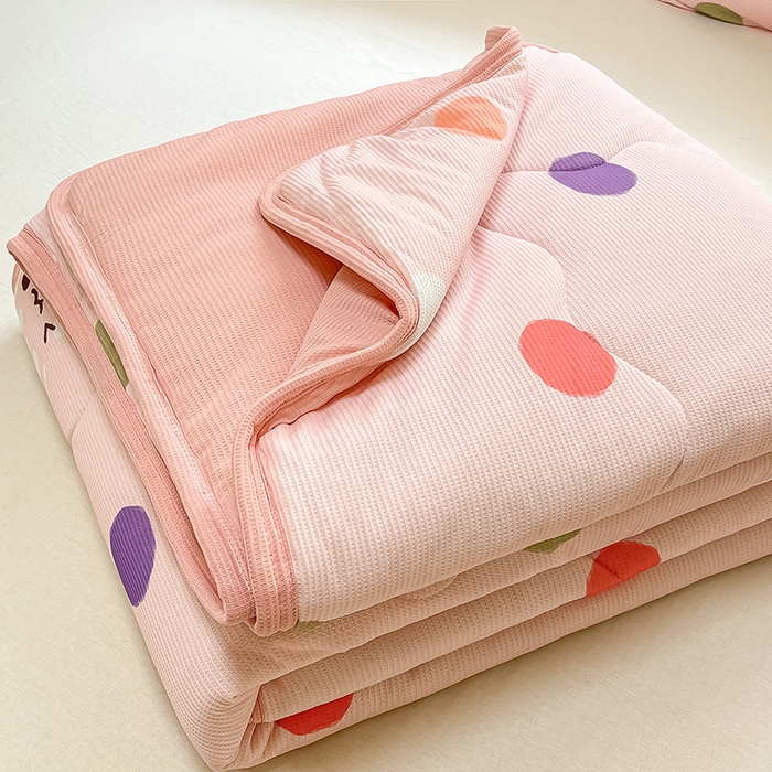 91家纺网 家纺一手货源 找家纺 美梦里 2024新款A类针织华夫格夏被夏凉被空调被子 萌萌兔