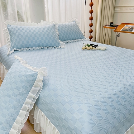 91家纺网 家纺一手货源 找家纺 （总）宜凡2024新款A类冰豆豆提花床盖凉席