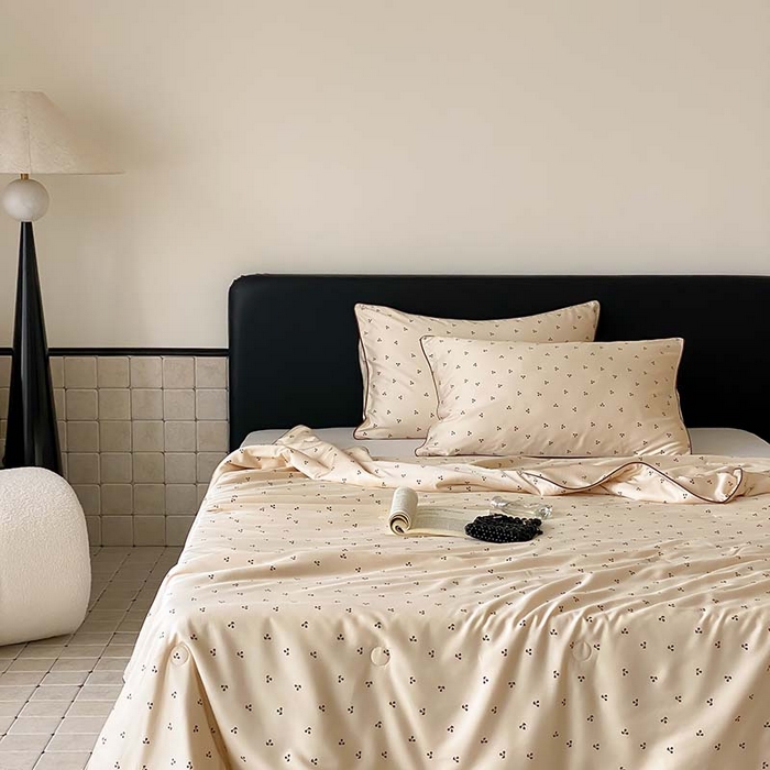 91家纺网 家纺一手货源 找家纺 汇庭 2024新款雅棉天丝可机洗夏被棚拍 麦芽