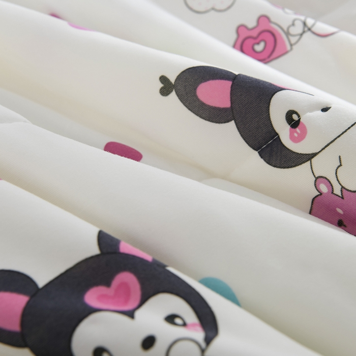 91家纺网 家纺一手货源 找家纺 圣楚家纺  2024新款A类针织棉印花夏被夏凉被空调被 快乐天使