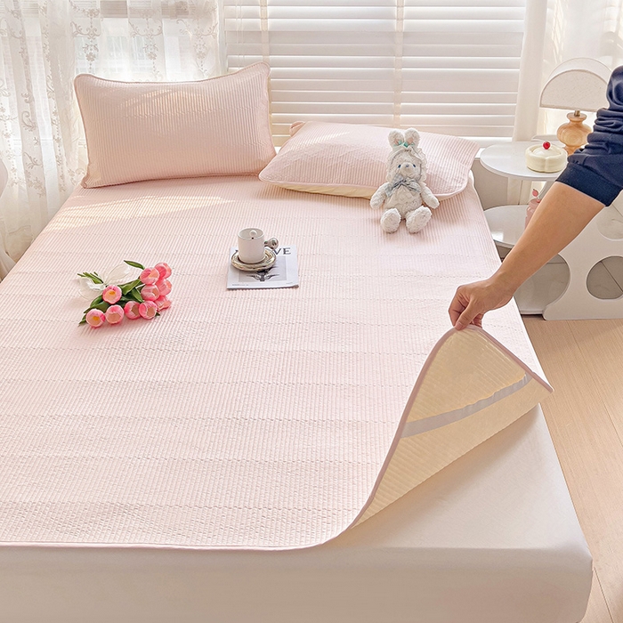 91家纺网 家纺一手货源 找家纺 （总）羽爱2024新款全棉直角纯色床盖床垫