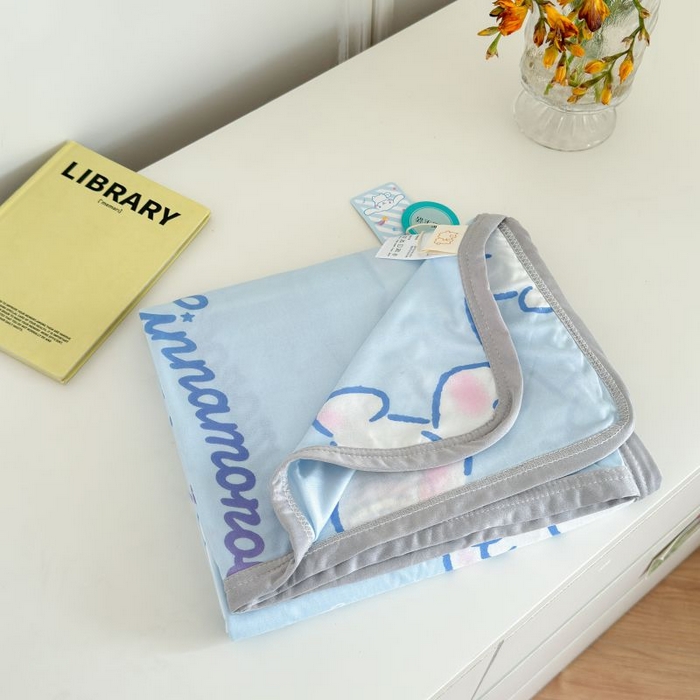 91家纺网 家纺一手货源 找家纺 星期八 2024新款舒适亲肤三丽鸥婴儿裸睡级凉感毯 皇冠玉桂狗