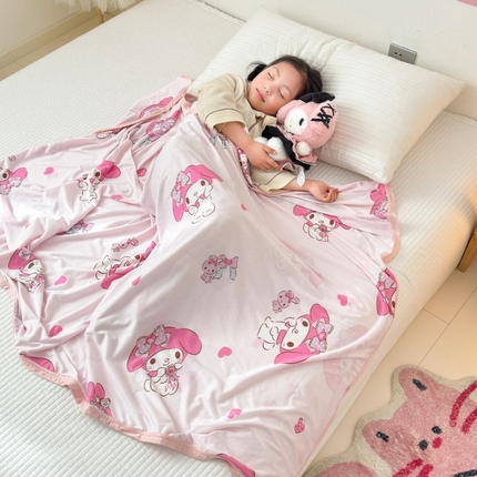 星期八 2024新款舒适亲肤三丽鸥婴儿裸睡级凉感毯 粉色美乐蒂