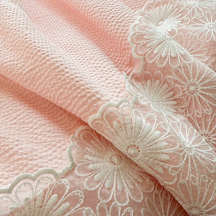 91家纺网 家纺一手货源 找家纺 唐人居 2025新款韩版花边泡泡纱夏被四件套--简爱  简爱 玉