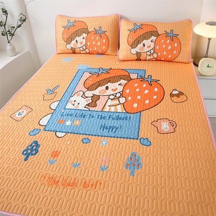 91家纺网 家纺一手货源 找家纺 （总）美丽折家纺 2025新款6mm厚大版卡通乳胶凉席