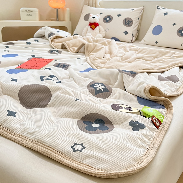 91家纺网 家纺一手货源 找家纺 美梦里 2024新款A类针织华夫格夏被夏凉被空调被子 巴洛克