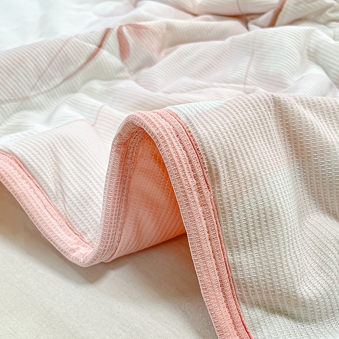 91家纺网 家纺一手货源 找家纺 美梦里 2024新款A类针织华夫格夏被夏凉被空调被子 夜茉莉