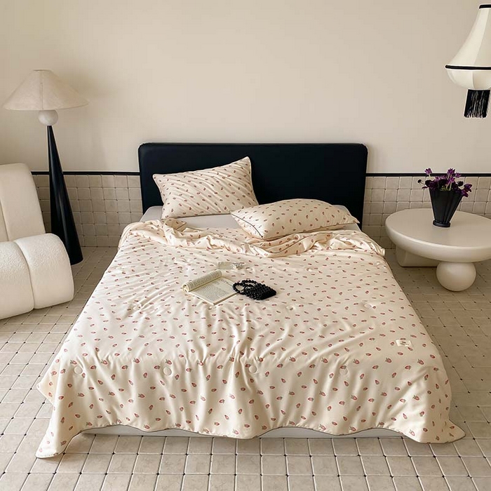 91家纺网 家纺一手货源 找家纺 （总）汇庭 2024新款雅棉天丝可机洗夏被棚拍