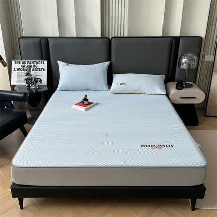 91家纺网 家纺一手货源 找家纺 （总）恒爱家纺 2024新款A类精致刺绣凉豆豆床笠款凉席