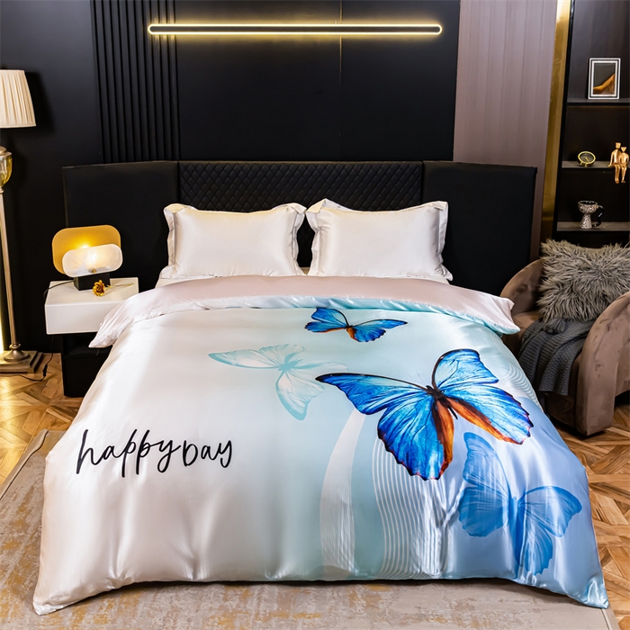 91家纺网 家纺一手货源 找家纺 2025年新款大版冰丝被套 花蝴蝶-大版冰丝被套