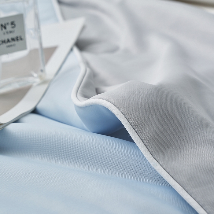 91家纺网 家纺一手货源 找家纺 梦可莱家居 2025新款抗菌凉感丝夏被 银河蓝