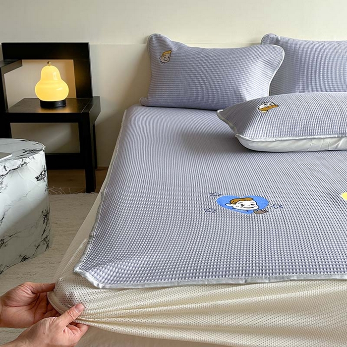 91家纺网 家纺一手货源 找家纺 柚子YOUTH 2024新款PE凉感可机洗凉席 遇见