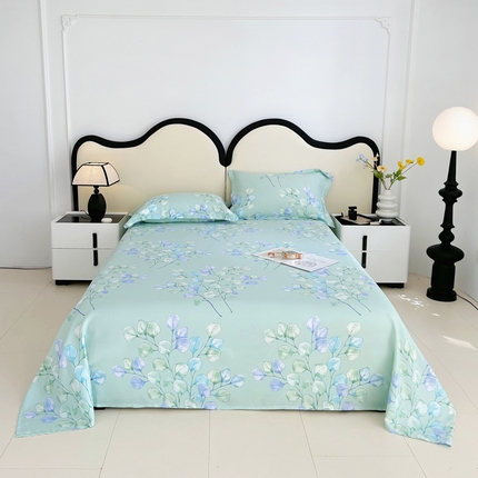 91家纺网 家纺一手货源 找家纺 （总）金泰莱 2025新款竹纤维凉席三件套床单软凉席