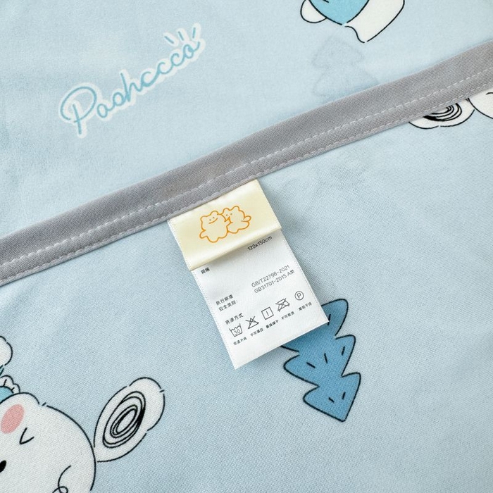 91家纺网 家纺一手货源 找家纺 星期八 2024新款舒适亲肤婴儿裸睡级卡通印花凉感毯 礼物狗