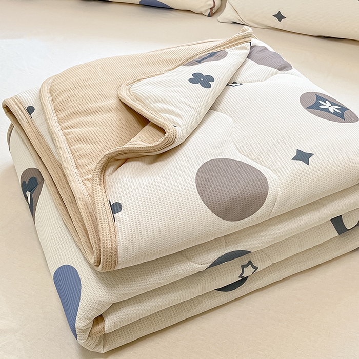 91家纺网 家纺一手货源 找家纺 美梦里 2024新款A类针织华夫格夏被夏凉被空调被子 巴洛克