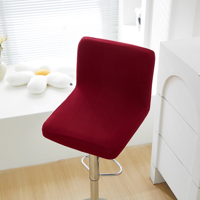 91家纺网 家纺一手货源 找家纺 共鸣沙发套 2024新款玉米绒系列椅套（高脚凳椅套） 玉米绒-酒红