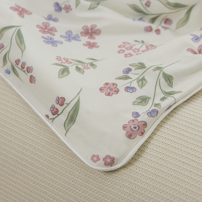 91家纺网 家纺一手货源 找家纺 圣楚家纺  2024新款A类针织棉印花夏被夏凉被空调被 春色幽香