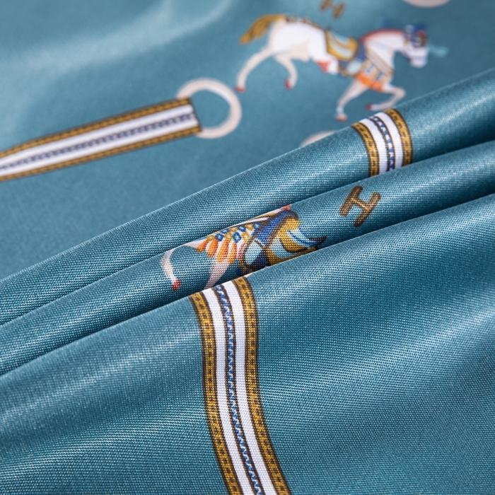 91家纺网 家纺一手货源 找家纺 席之家 2024新款冰丝印花凉席三件套 欧式马兰