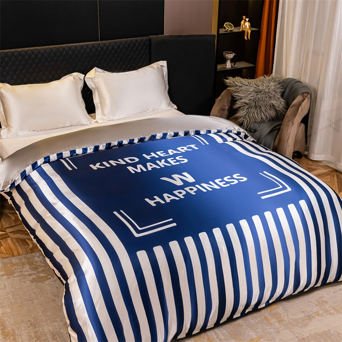 91家纺网 家纺一手货源 找家纺 2025年新款大版冰丝被套 开心一刻-大版冰丝被套