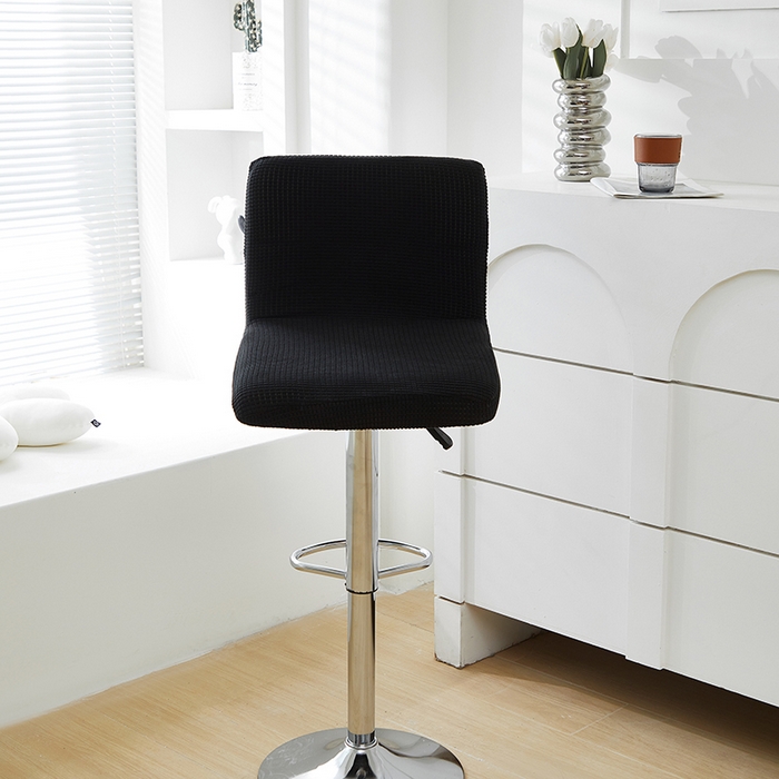 91家纺网 家纺一手货源 找家纺 共鸣沙发套 2024新款玉米绒系列椅套（高脚凳椅套） 玉米绒-黑色