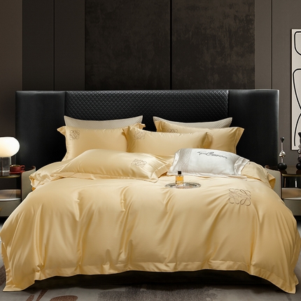 91家纺网 家纺一手货源 找家纺 （总）莱豫2024新款天丝棉绣花四件套罗意威系列