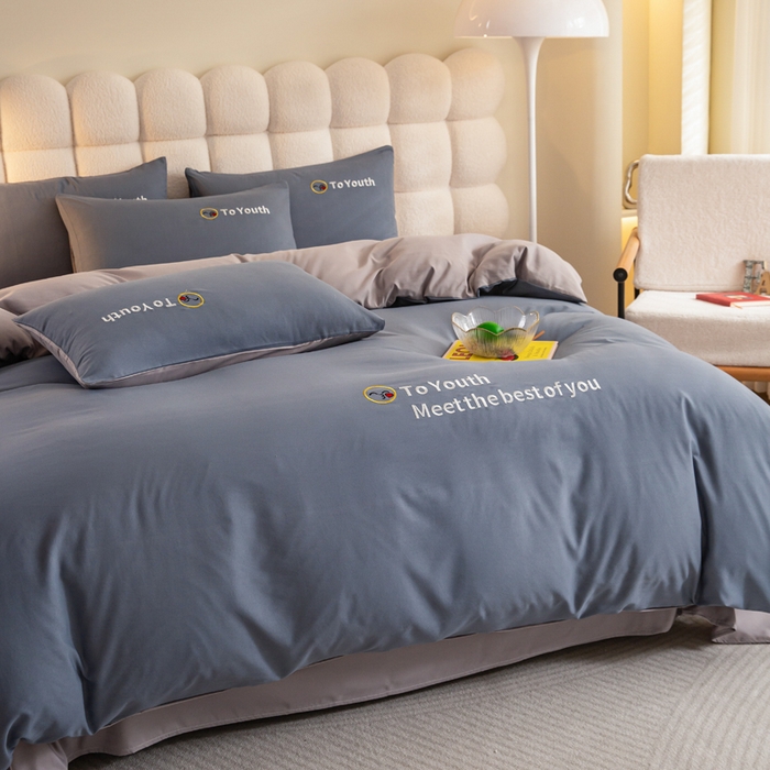 91家纺网 家纺一手货源 找家纺 （总）梦恬佳 2024新款水洗磨毛四件套