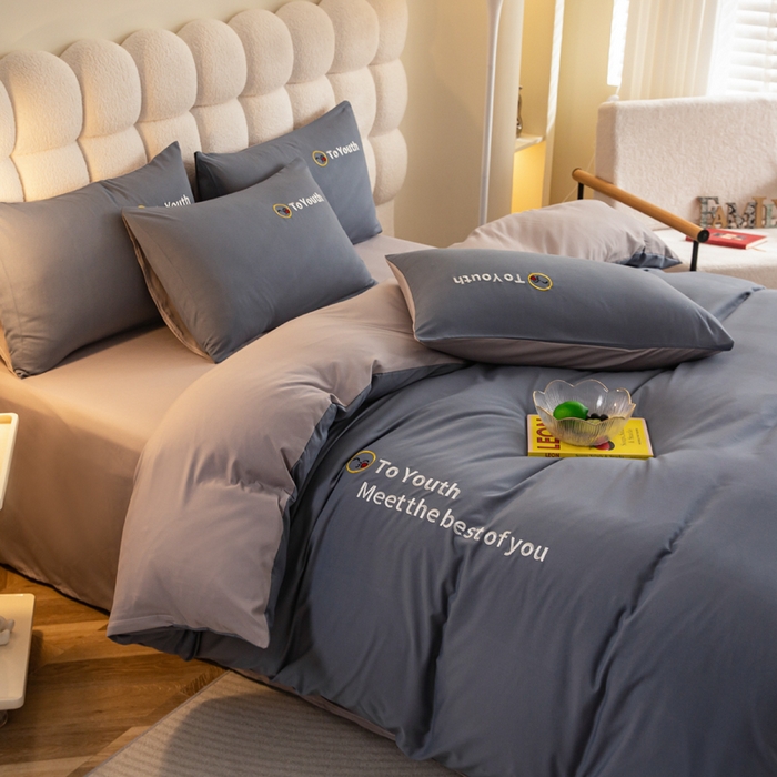 91家纺网 家纺一手货源 找家纺 （总）梦恬佳 2024新款水洗磨毛四件套