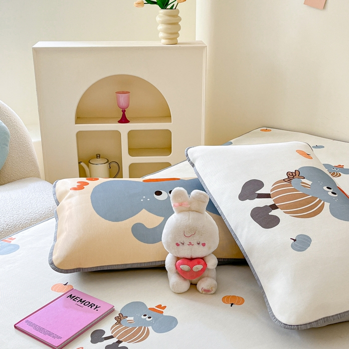 91家纺网 家纺一手货源 找家纺 寐居家纺 2024新款A类时尚印花凉感冰丝凉席 象小贝