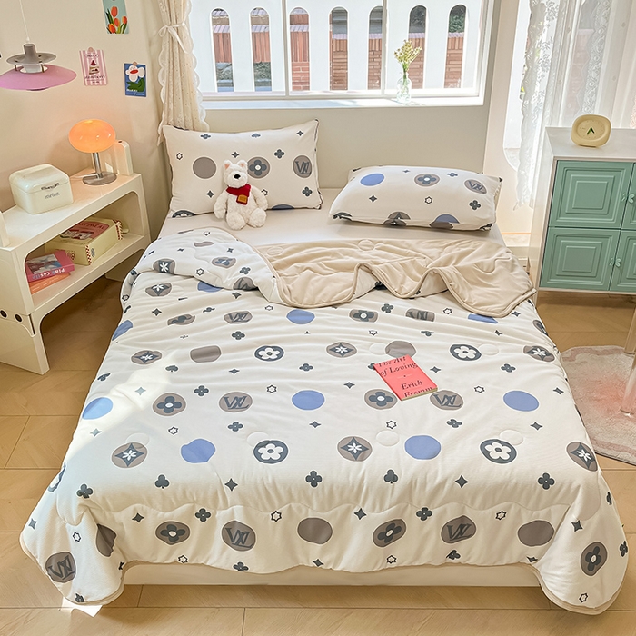 91家纺网 家纺一手货源 找家纺 美梦里 2024新款A类针织华夫格夏被夏凉被空调被子 巴洛克