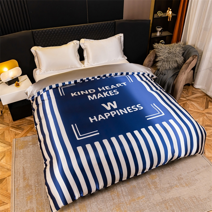 91家纺网 家纺一手货源 找家纺 2025年新款大版冰丝被套 开心一刻-大版冰丝被套