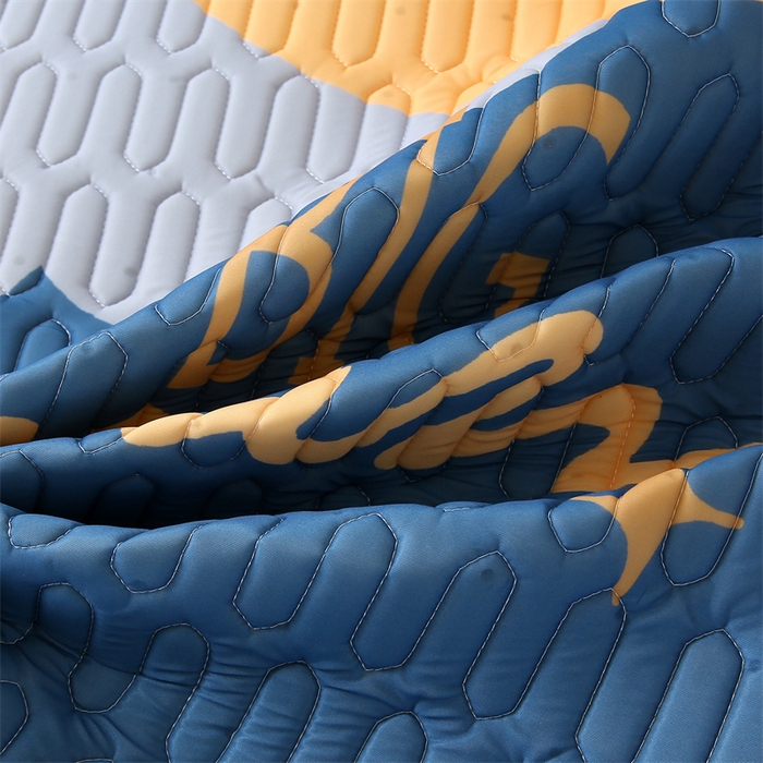 91家纺网 家纺一手货源 找家纺 美丽折家纺 2025新款6mm厚大版卡通乳胶凉席 晚安-蓝