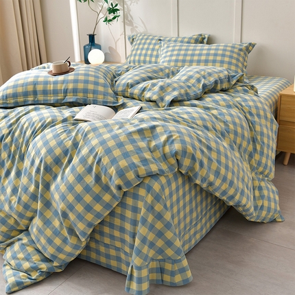 91家纺网 家纺一手货源 找家纺 （总）斯尔顿2025新款全棉色织水洗棉四件套