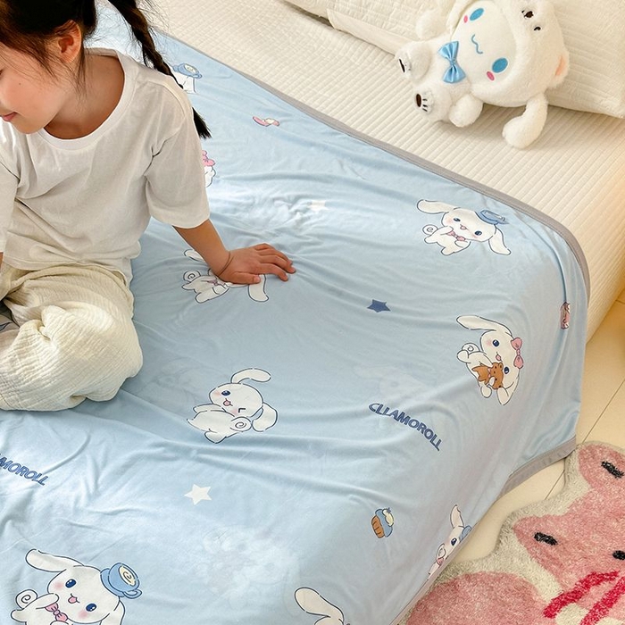 91家纺网 家纺一手货源 找家纺 星期八 2024新款舒适亲肤婴儿裸睡级卡通印花凉感毯 狗狗乐园