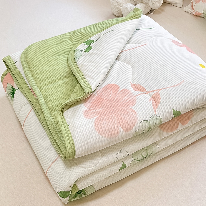 91家纺网 家纺一手货源 找家纺 美梦里 2024新款A类针织华夫格夏被夏凉被空调被子 春熙