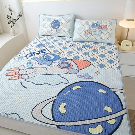 91家纺网 家纺一手货源 找家纺 （总）美丽折家纺 2025新款6mm厚大版卡通乳胶凉席