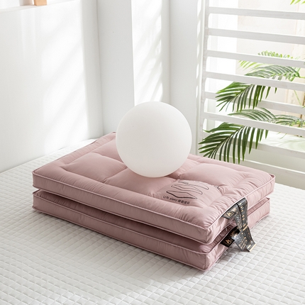 萌番宝 2024新款5A零感呼吸智梦分区枕头枕芯 零感呼吸枕-豆沙色