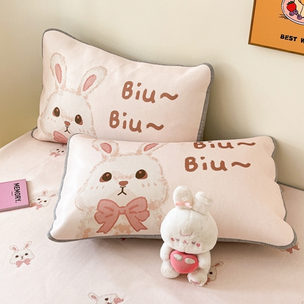 91家纺网 家纺一手货源 找家纺 （总）寐居 2024新款时尚印花冰丝席大版枕套