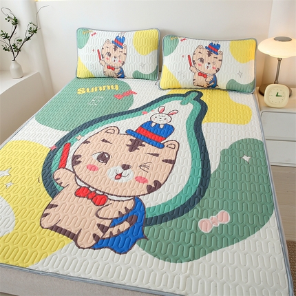 91家纺网 家纺一手货源 找家纺 （总）美丽折家纺 2025新款6mm厚大版卡通乳胶凉席