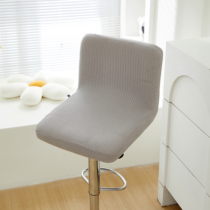 91家纺网 家纺一手货源 找家纺 共鸣沙发套 2024新款玉米绒系列椅套（高脚凳椅套） 玉米绒-浅灰