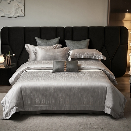 JUICY 橘滋家纺 2024新款顶级鎏金系列高精密色织提花 佛洛伊-巴黎灰