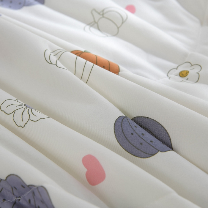 91家纺网 家纺一手货源 找家纺 圣楚家纺  2024新款A类针织棉印花夏被夏凉被空调被 七彩南瓜